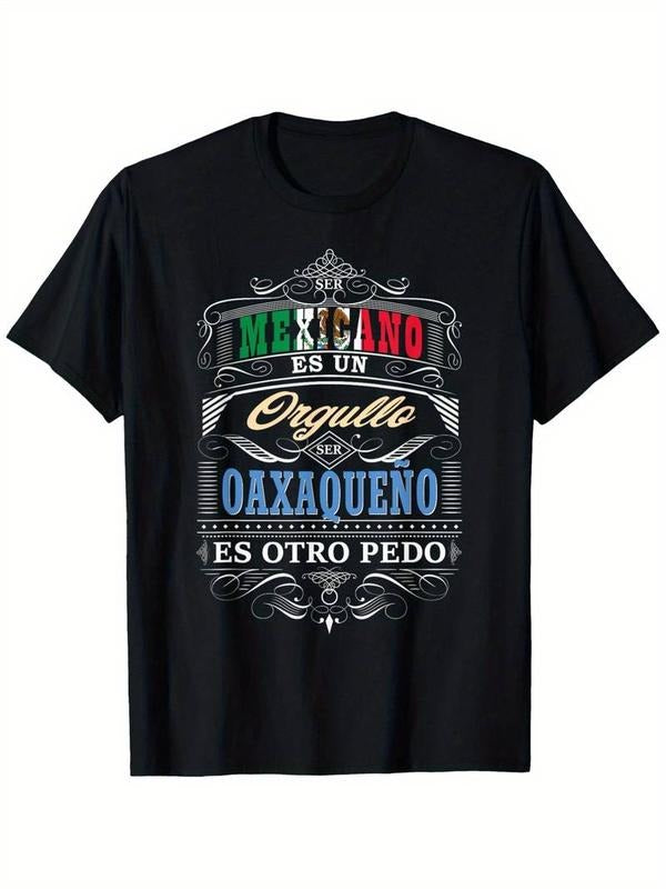 [100% Cotton] Men's Oaxaca Mexico T-Shirt - 100% Pure Cotton, Soft Touch, Casual Round Neck Tee with Vibrant Letter...