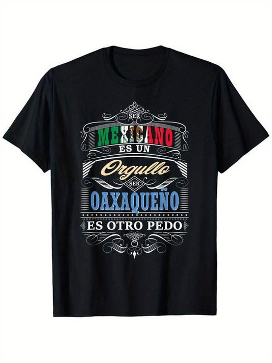 [100% Cotton] Men's Oaxaca Mexico T-Shirt - 100% Pure Cotton, Soft Touch, Casual Round Neck Tee with Vibrant Letter...