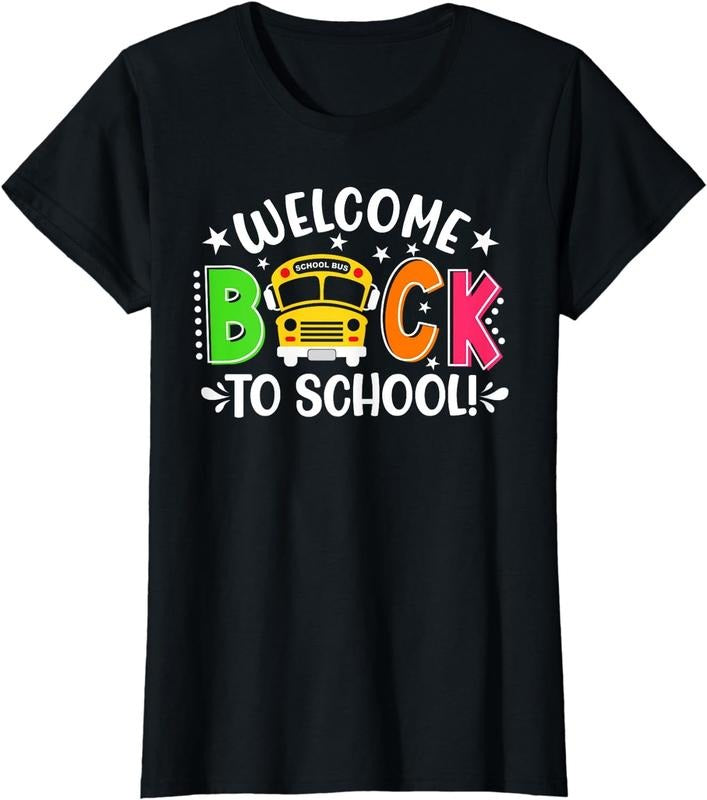 [100% Cotton]Welcome Back To School Bus Driver First Day Of School T-Shirt - clothing by TeeHivey.com