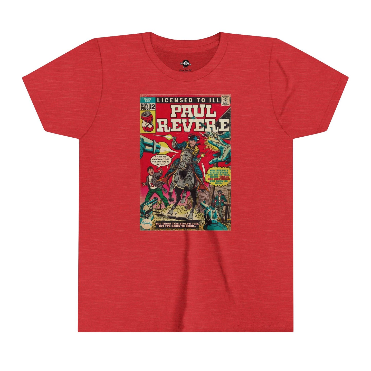 KIDS - Paul Revere - Youth Short Sleeve Tee - clothing by TeeHivey.com (Image 3)