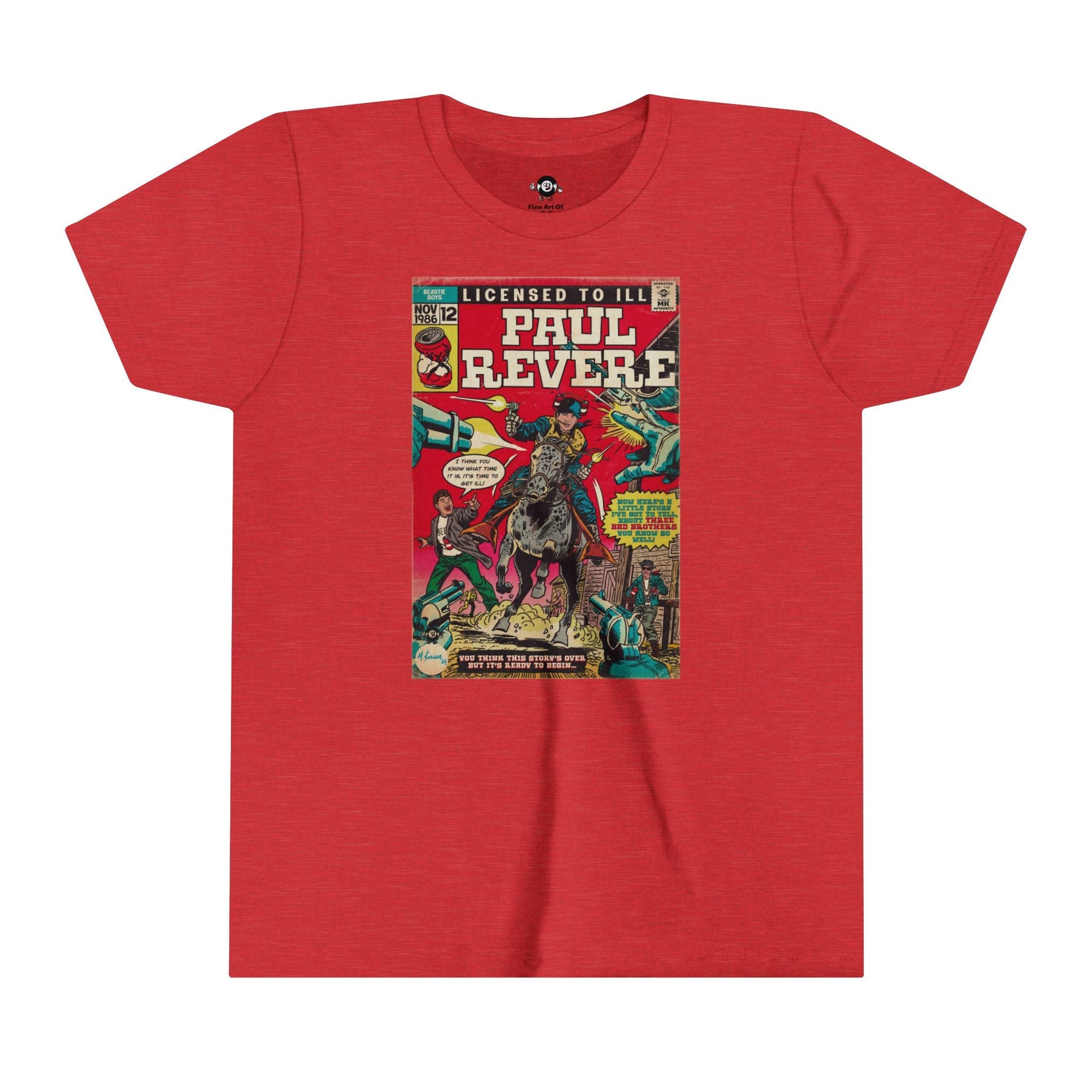 KIDS - Paul Revere - Youth Short Sleeve Tee - clothing by TeeHivey.com (Image 3)