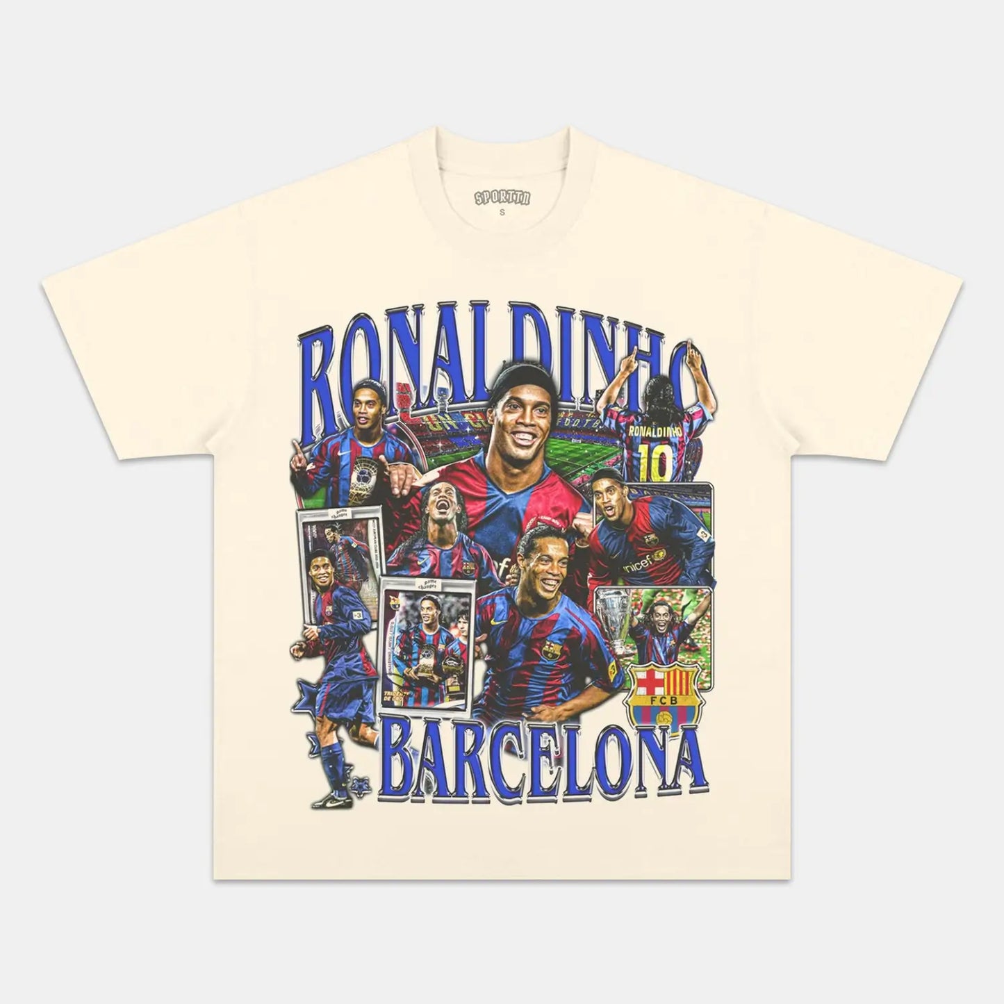 RONALDINHO - FCB TEE Style002
