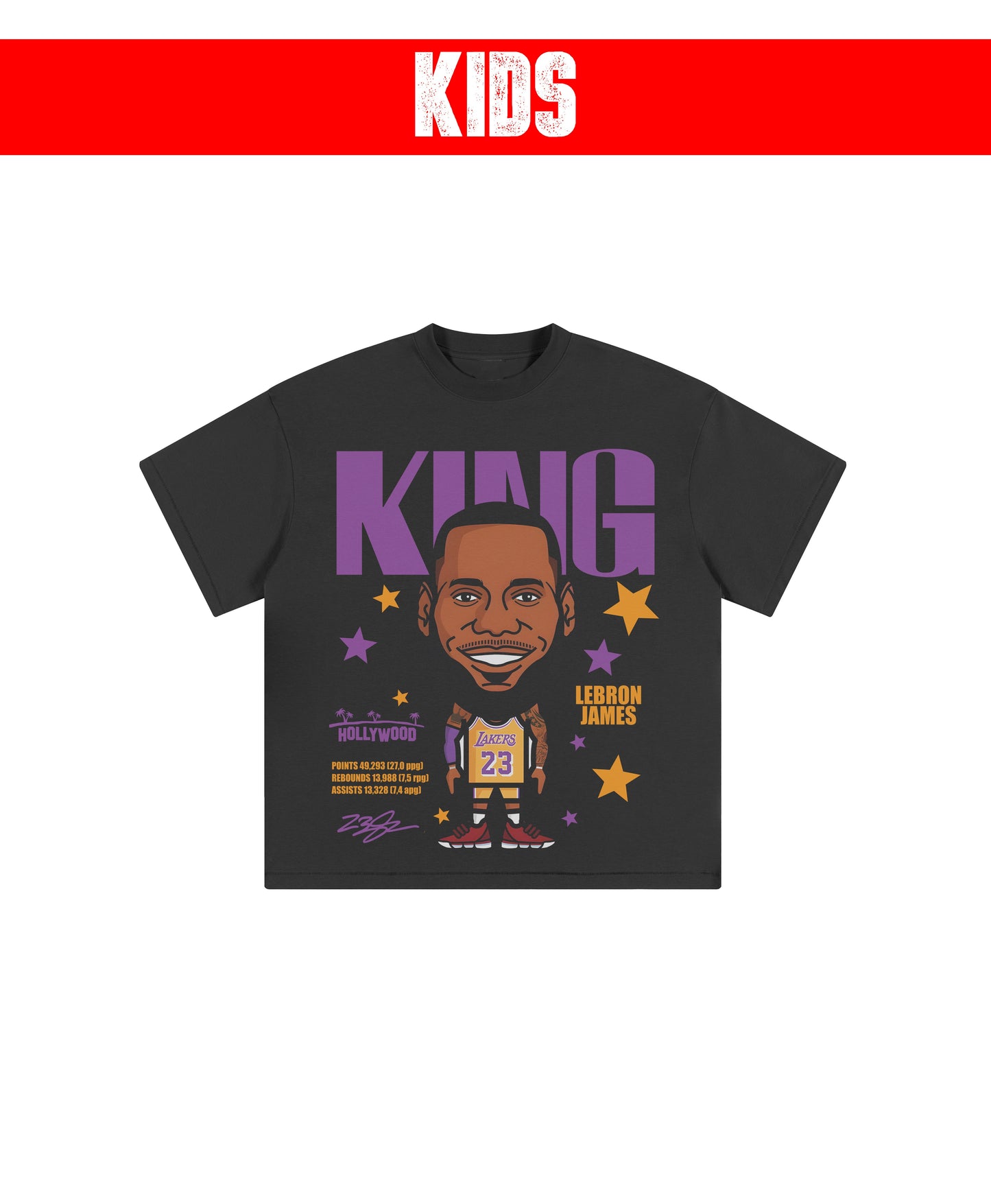 LEBRON CARTOON KIDS TEE - clothing by TeeHivey.com (Image 4)