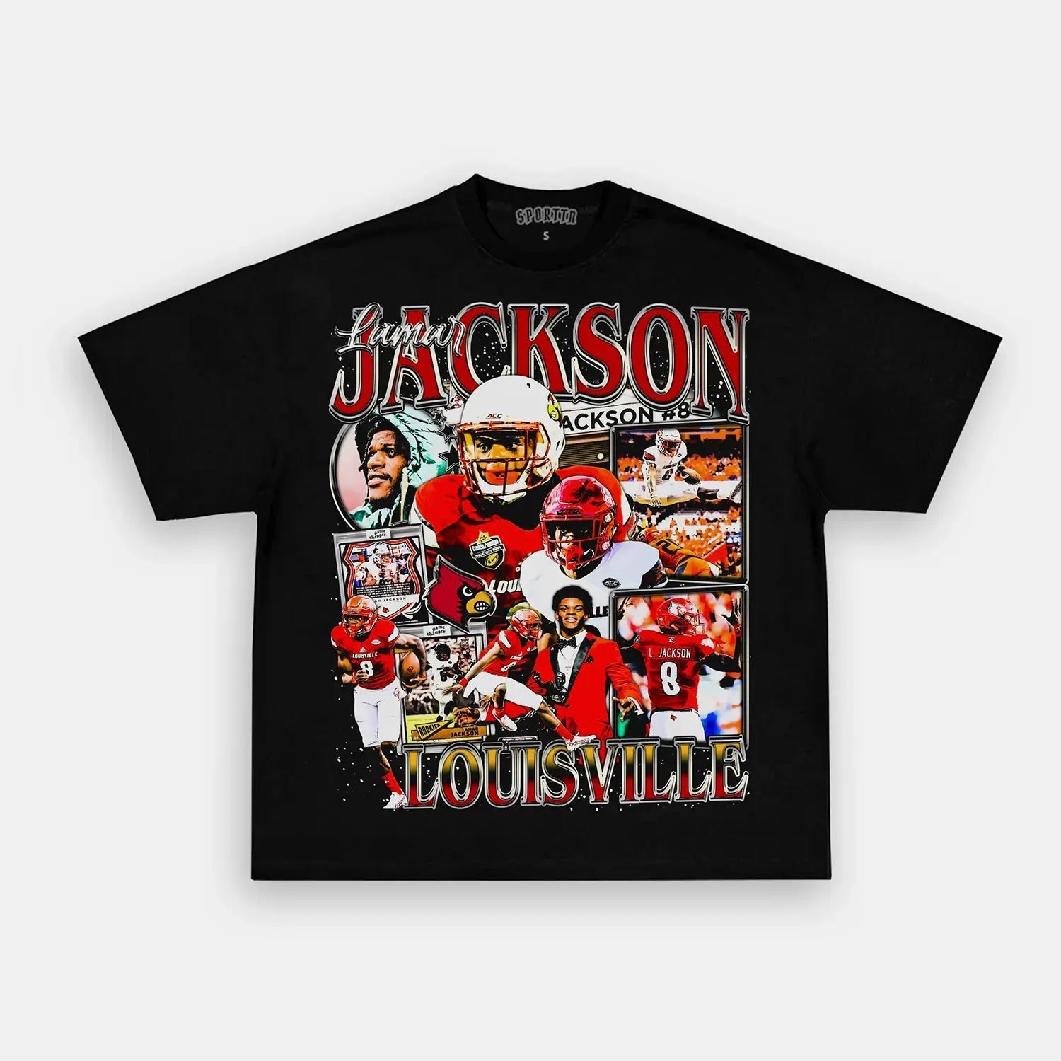 LAMAR JACKSON - LOUISVILLE TEE - clothing by TeeHivey.com (Image 1)