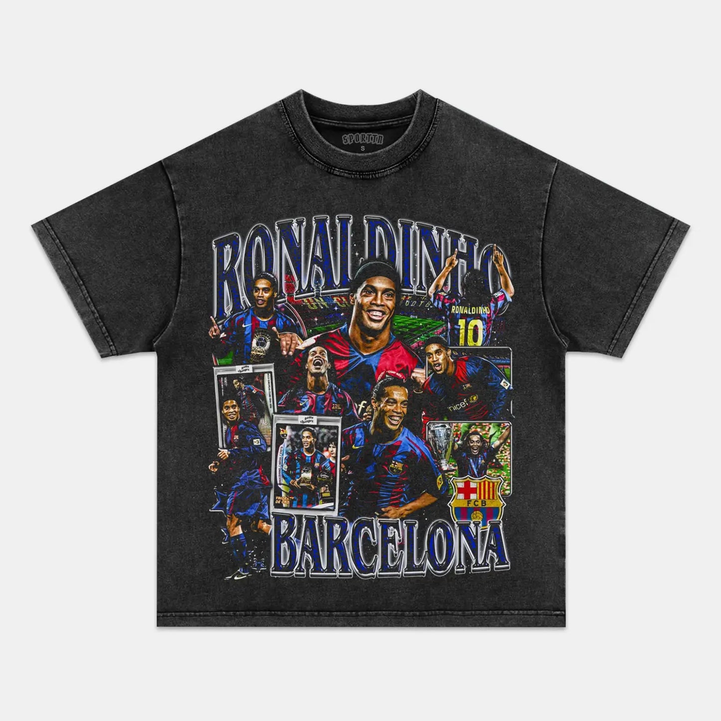 RONALDINHO - FCB TEE Style002
