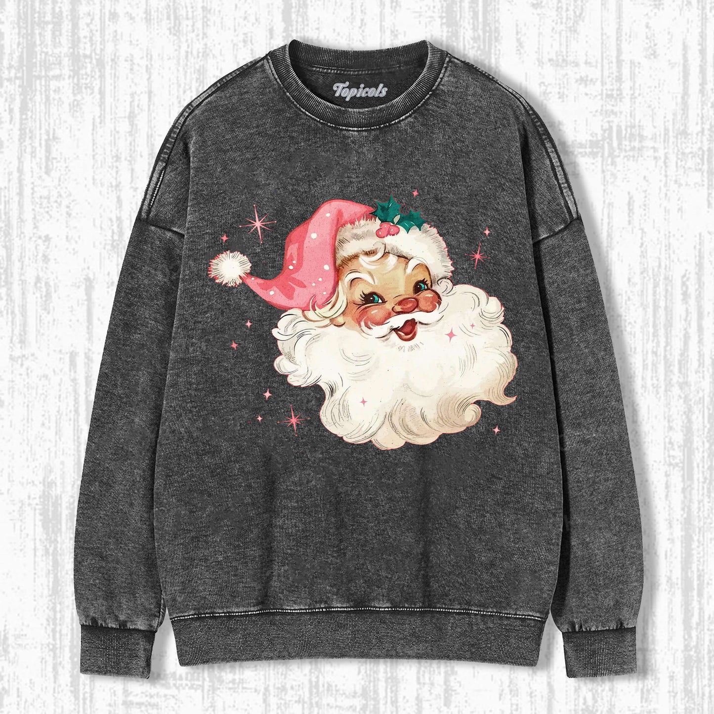PINK SANTA RETRO CHRISTMAS T-SHIRTSÂ - clothing by TeeHivey.com (Image 2)