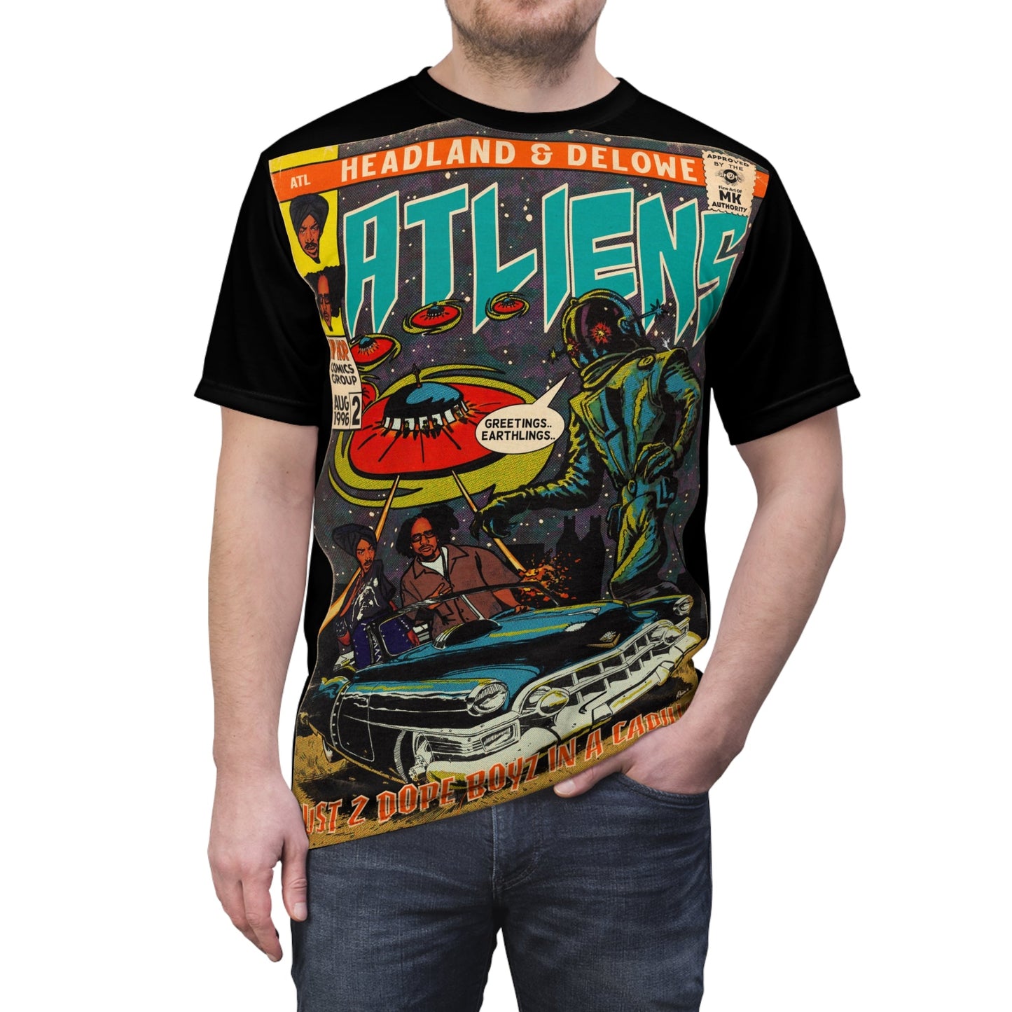 ATLiens - 2 Dope Boyz - Unisex Cut & Sew Tee (AOP)