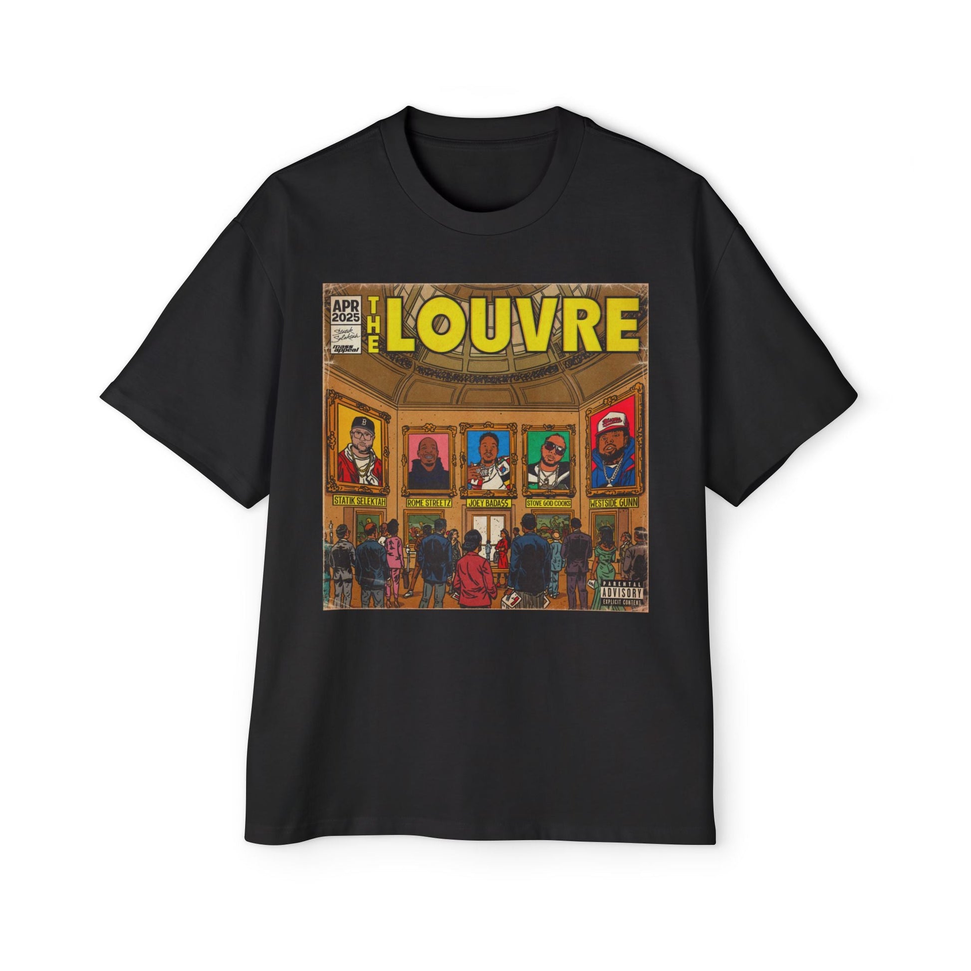 The Louvre - Men's Heavy Oversized Tee - clothing by TeeHivey.com (Image 4)