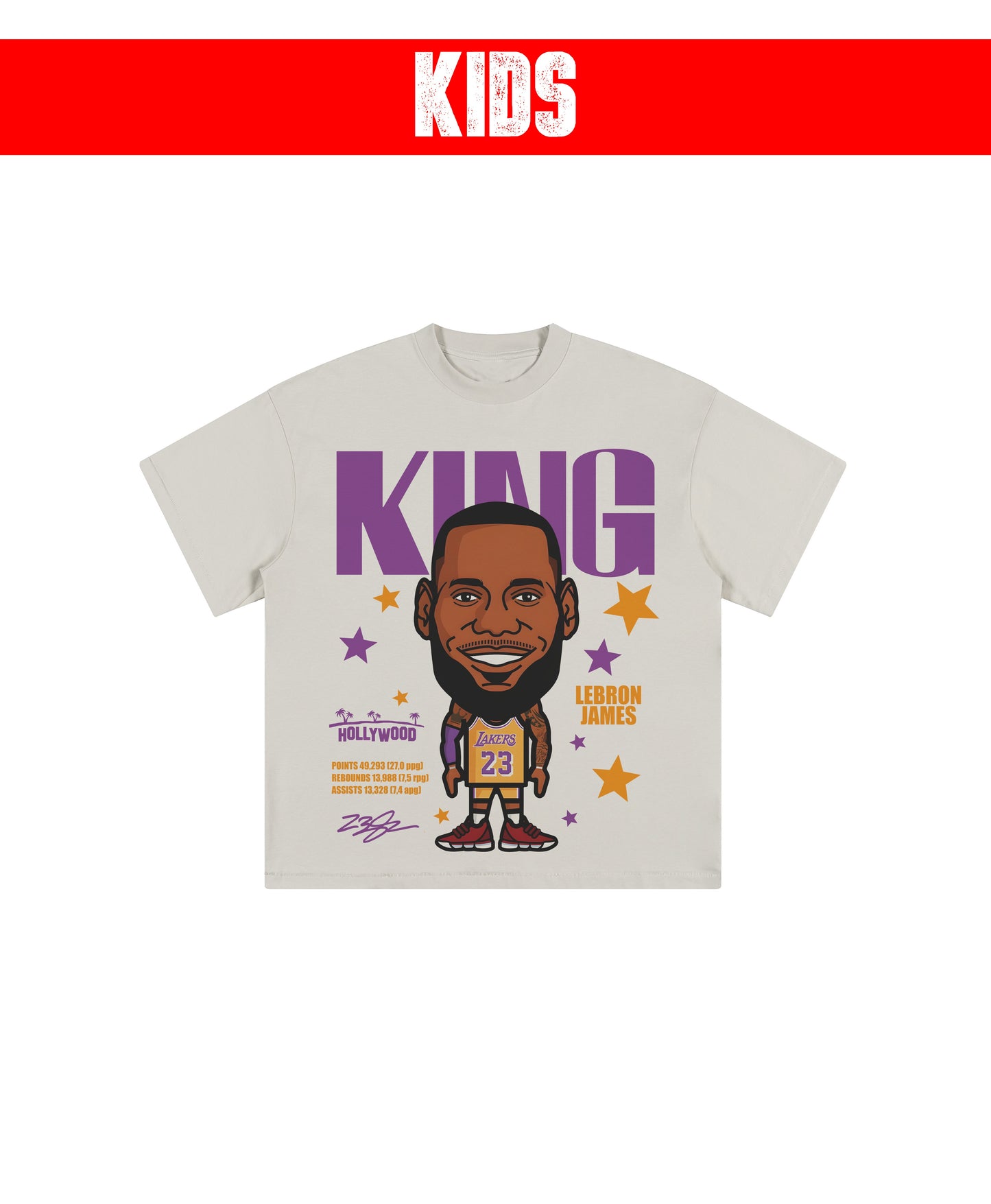 LEBRON CARTOON KIDS TEE - clothing by TeeHivey.com (Image 3)
