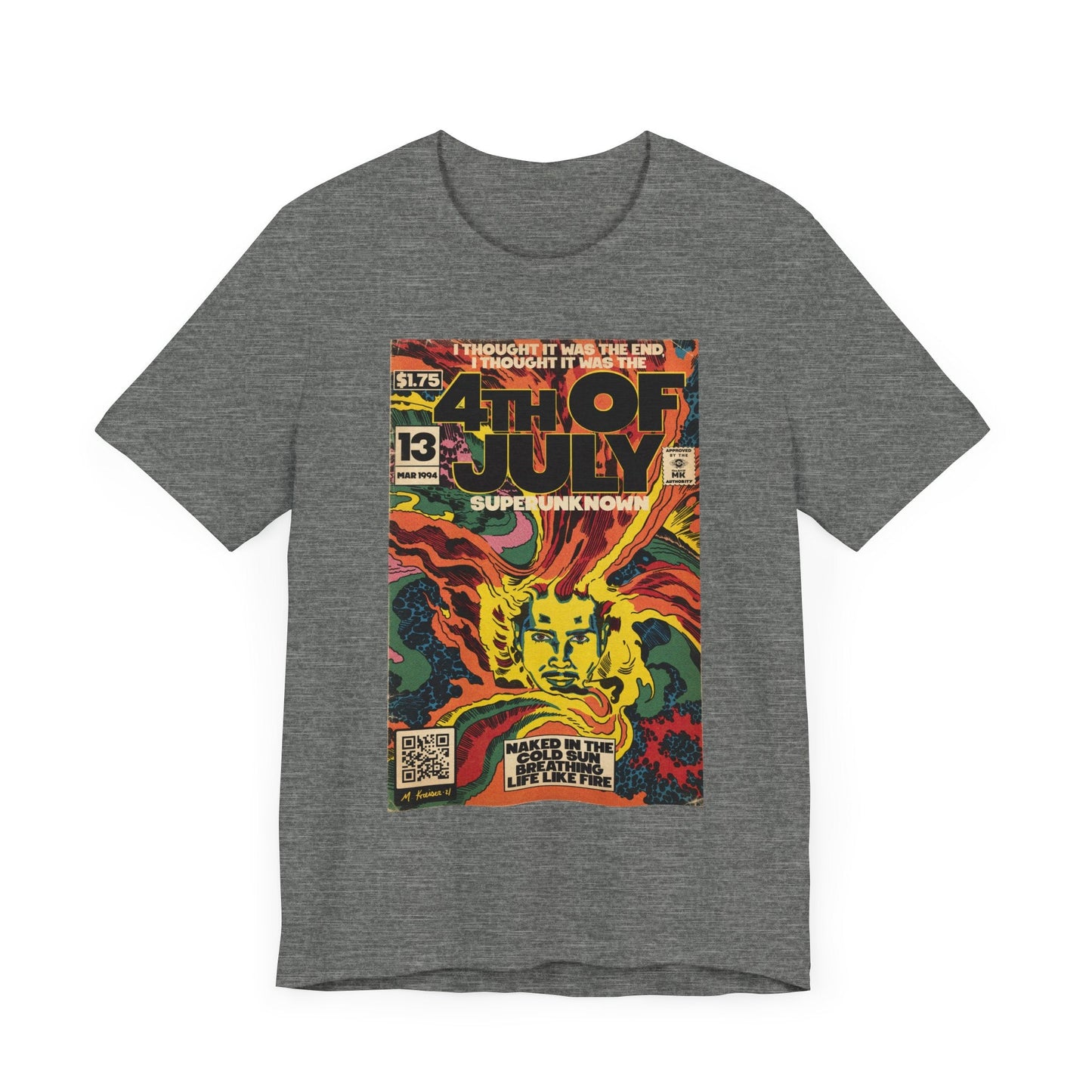 4th Of July - Grunge Comic Art - Unisex Jersey Short Sleeve Tee