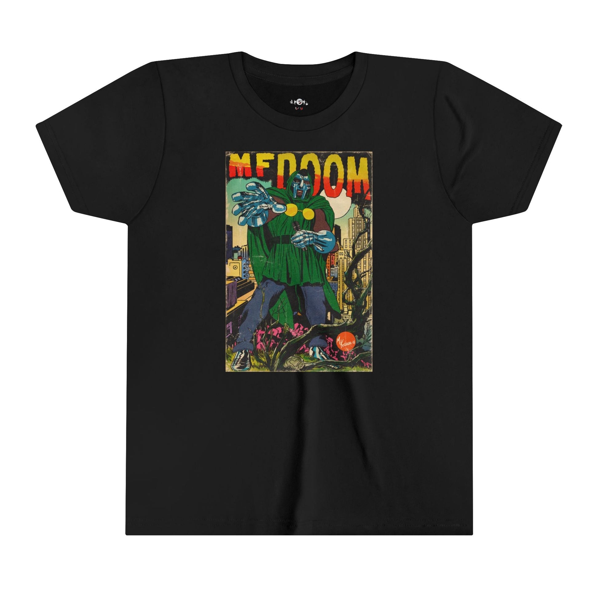 KIDS - DOOM - Comic Book Art - Youth Short Sleeve Tee - clothing by TeeHivey.com (Image 2)