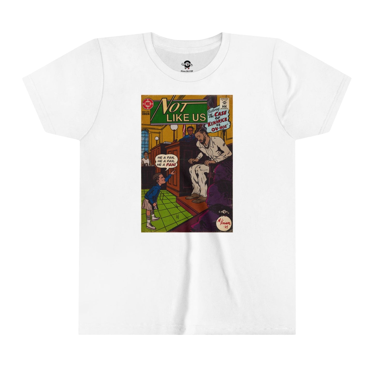 KIDS - Not Like Us - Youth Short Sleeve Tee - clothing by TeeHivey.com (Image 3)
