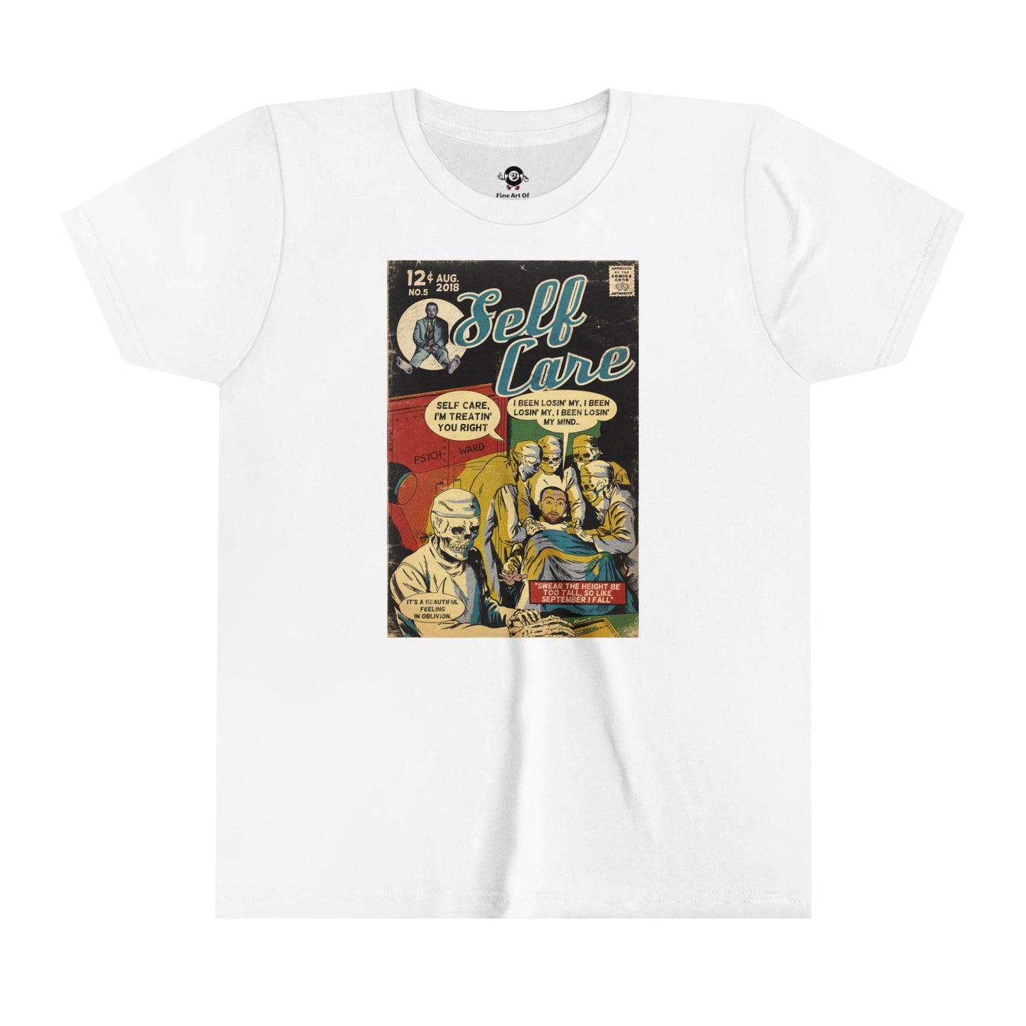 KIDS - Self Care - Youth Short Sleeve Tee - clothing by TeeHivey.com (Image 3)