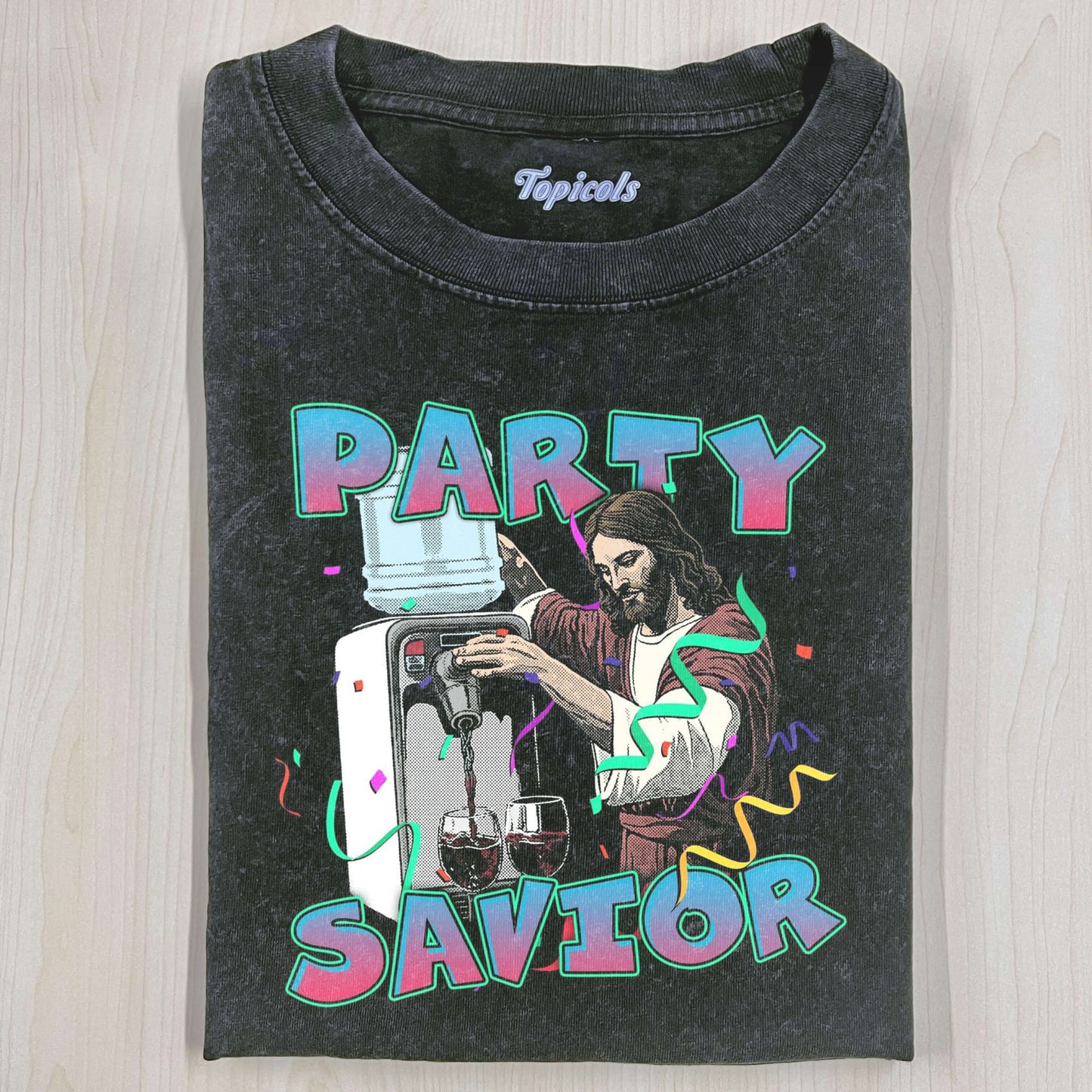 TIS THE SEASON TO TURN WATER INTO WINE TEE - clothing by TeeHivey.com (Image 1)