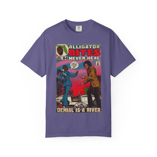 Denial is a River - Alligator Bites - Unisex Comfort Colors T-shirt