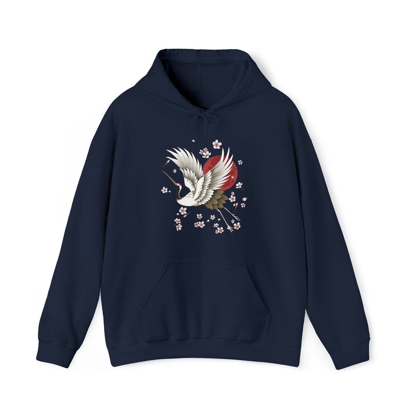 Sakura Graceful Crane Unisex Hoodie