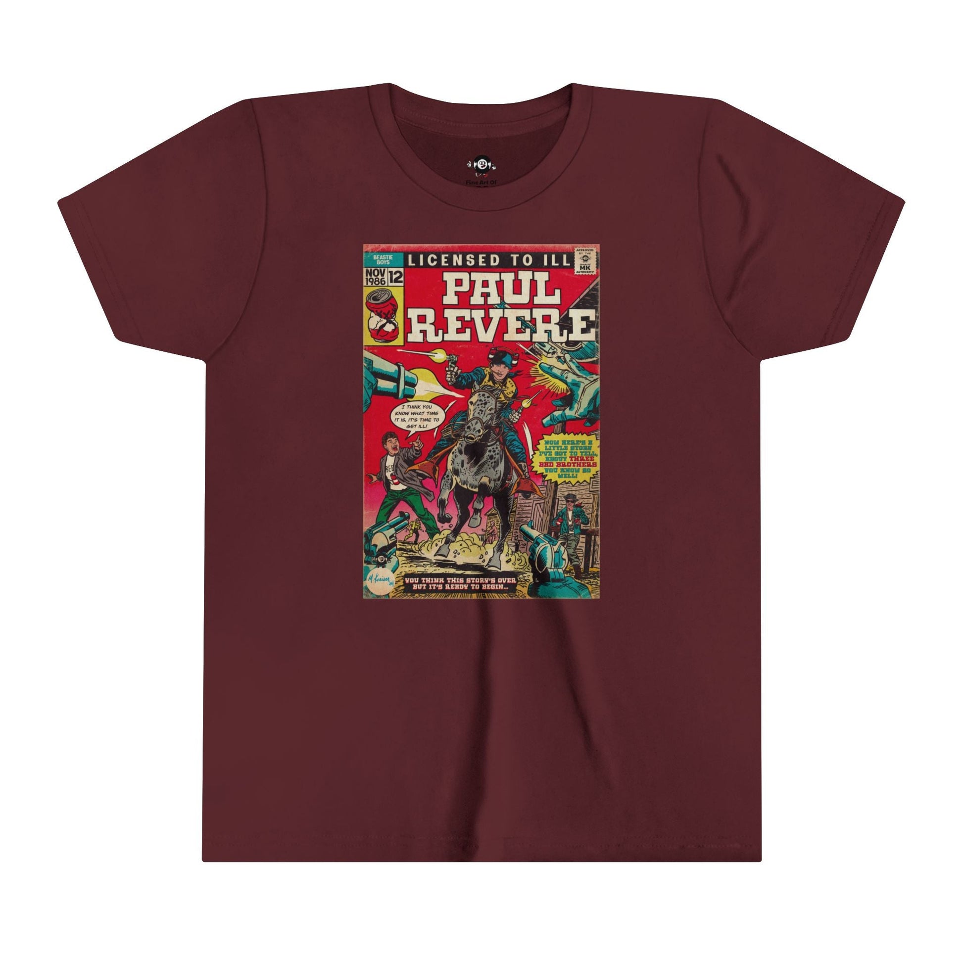 KIDS - Paul Revere - Youth Short Sleeve Tee - clothing by TeeHivey.com (Image 4)
