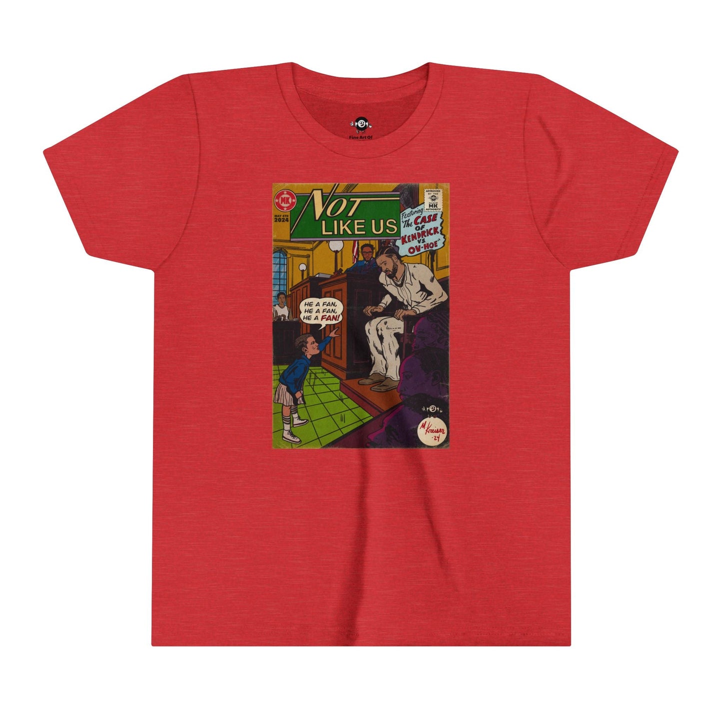 KIDS - Not Like Us - Youth Short Sleeve Tee - clothing by TeeHivey.com (Image 4)