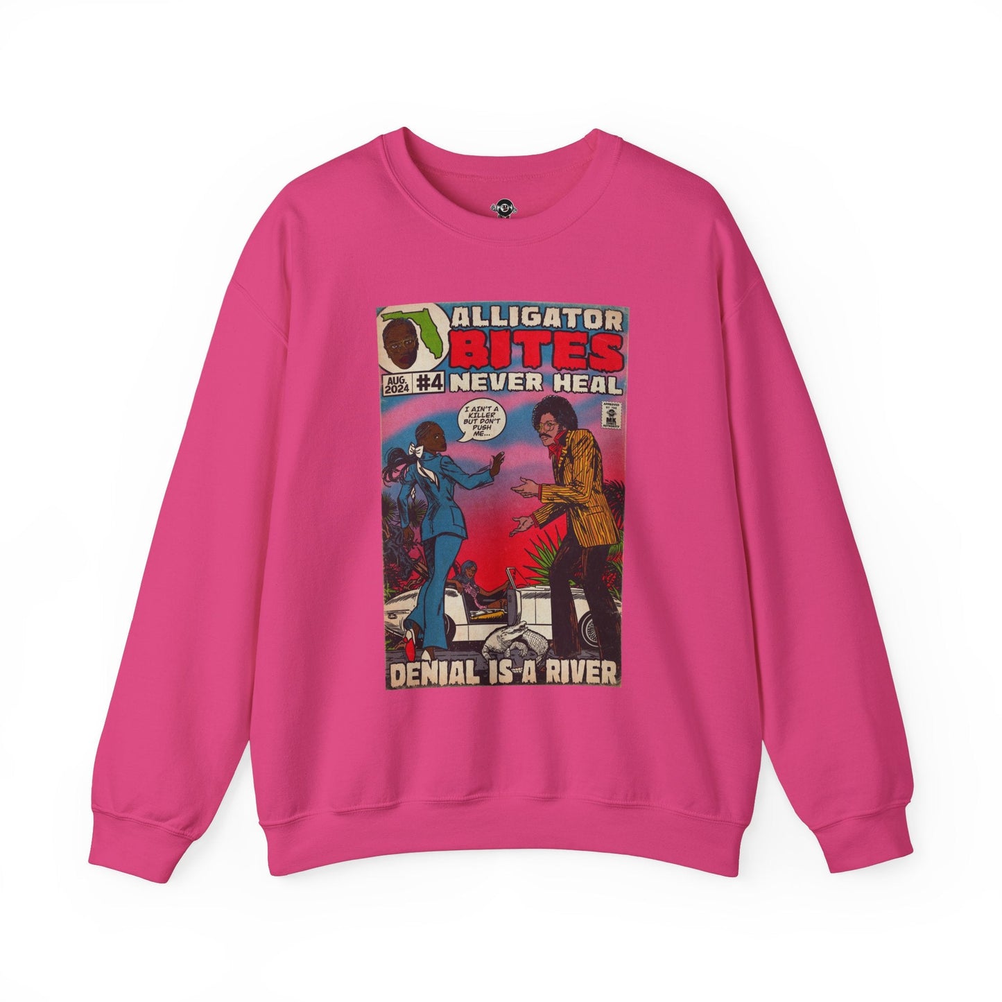 Denial is a River - Alligator Bites - Unisex Heavy Blendâ„¢ Crewneck Sweatshirt