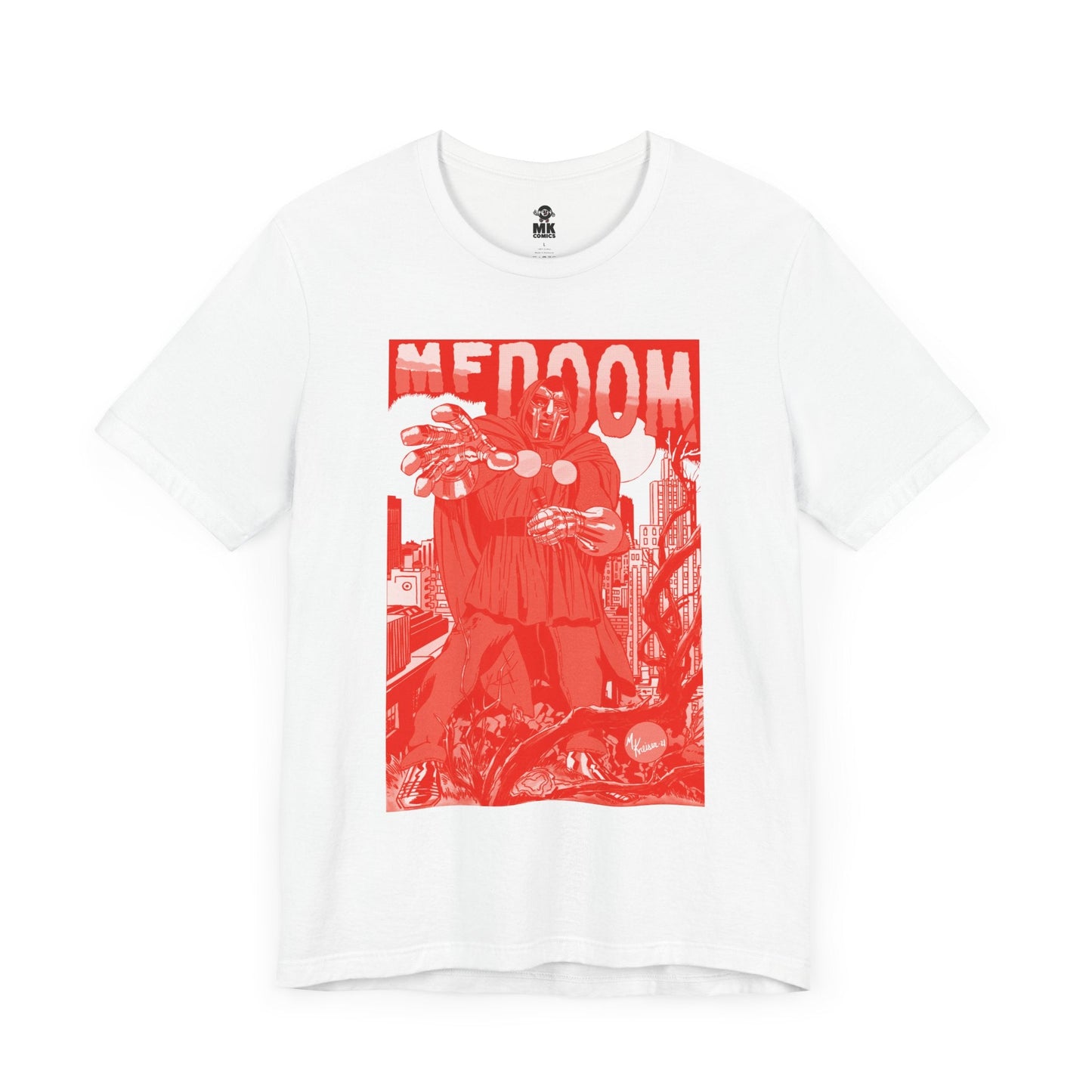 DOOM - Comic Book Art - RED VARIANT - Unisex Jersey Short Sleeve Tee