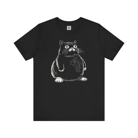 Whimsical Cat Graphic Tee Style024