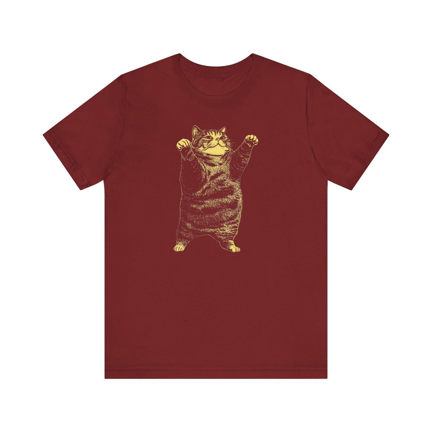 Stretching Cat T-Shirt - Funny Feline Pose Design
