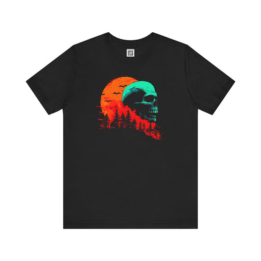 Skull Sunset Graphic Tee Style001