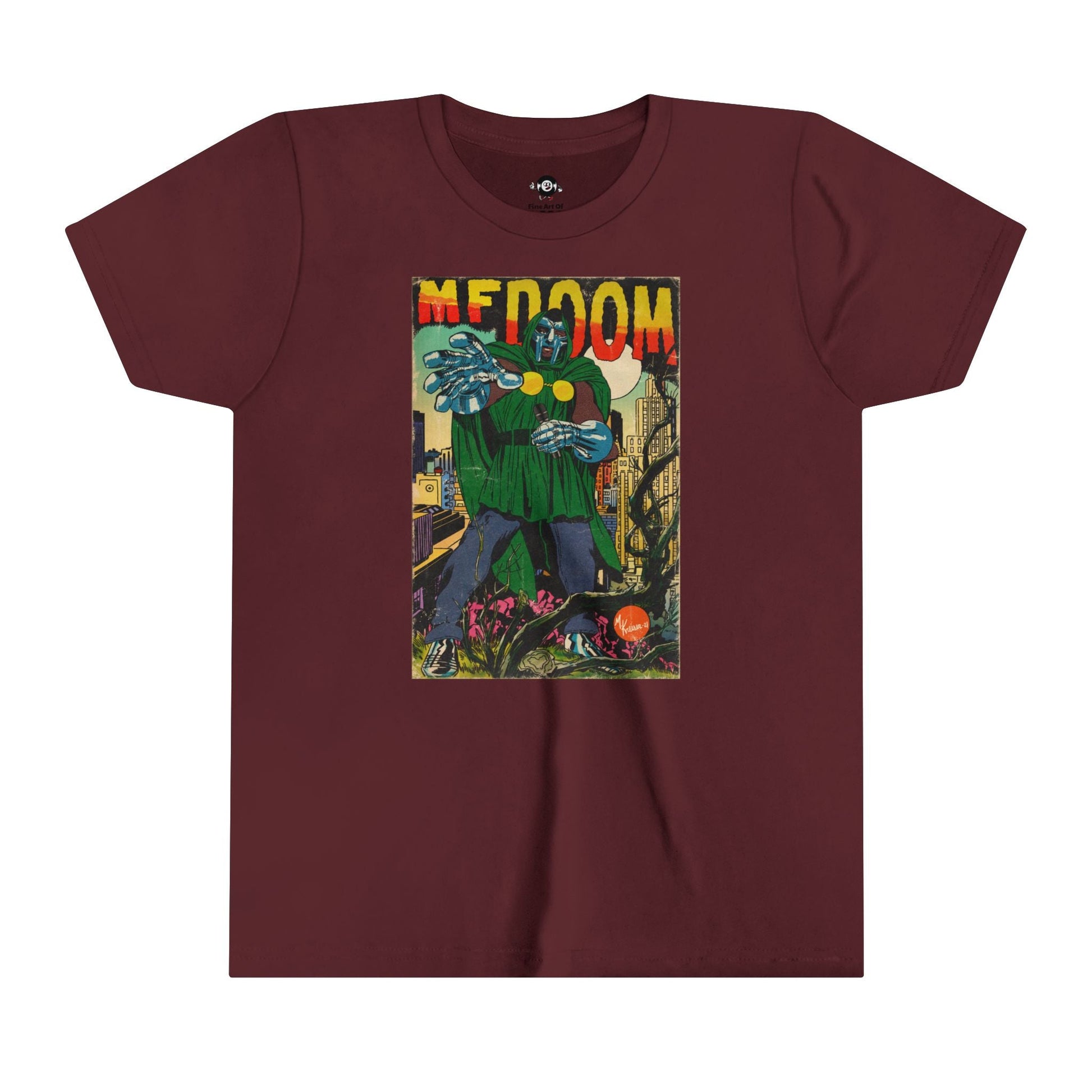 KIDS - DOOM - Comic Book Art - Youth Short Sleeve Tee - clothing by TeeHivey.com (Image 5)