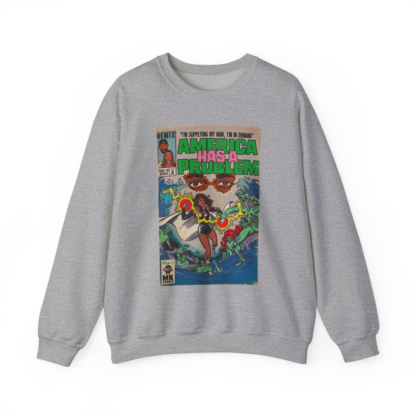 America Has a Problem - Unisex Heavy Blendâ„¢ Crewneck Sweatshirt