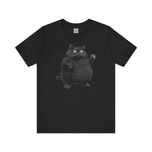 Whimsical Cat Graphic Tee Style017