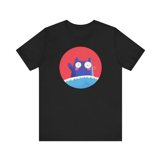 Whimsical Cat Graphic Tee Style020