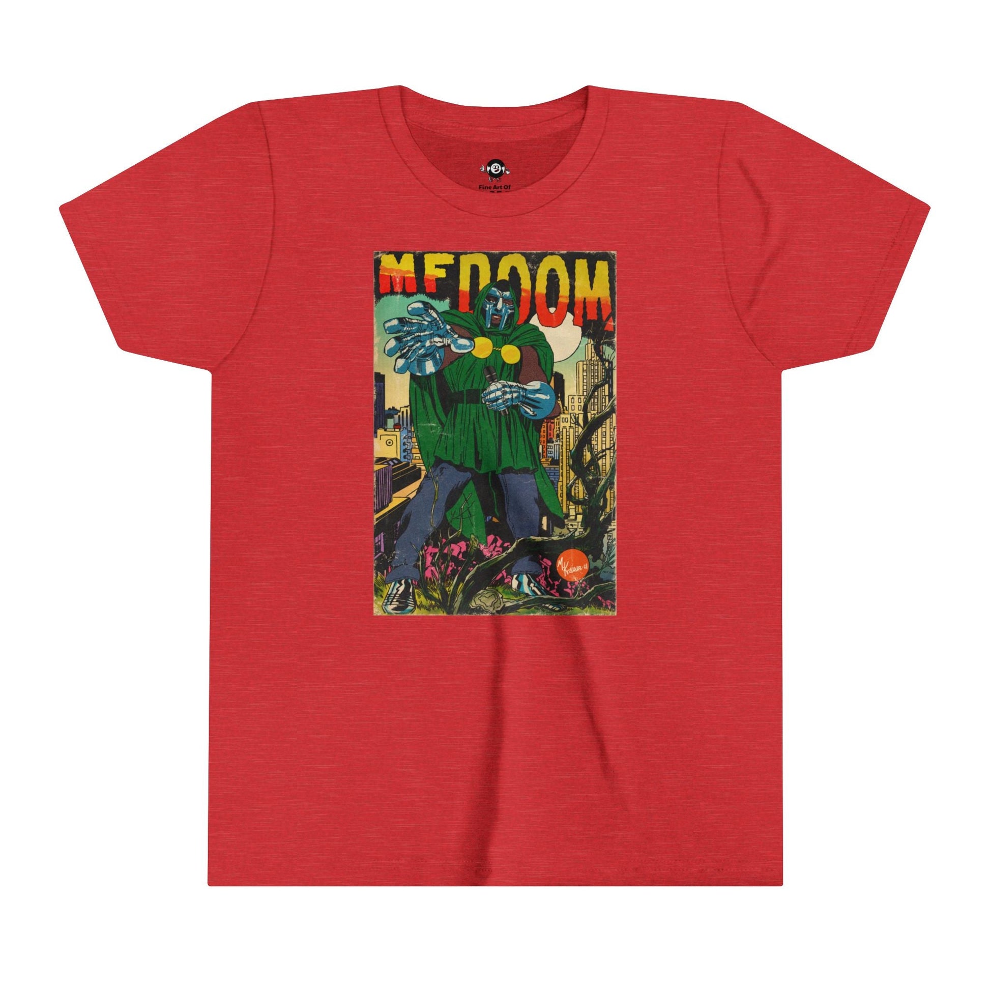 KIDS - DOOM - Comic Book Art - Youth Short Sleeve Tee - clothing by TeeHivey.com (Image 4)
