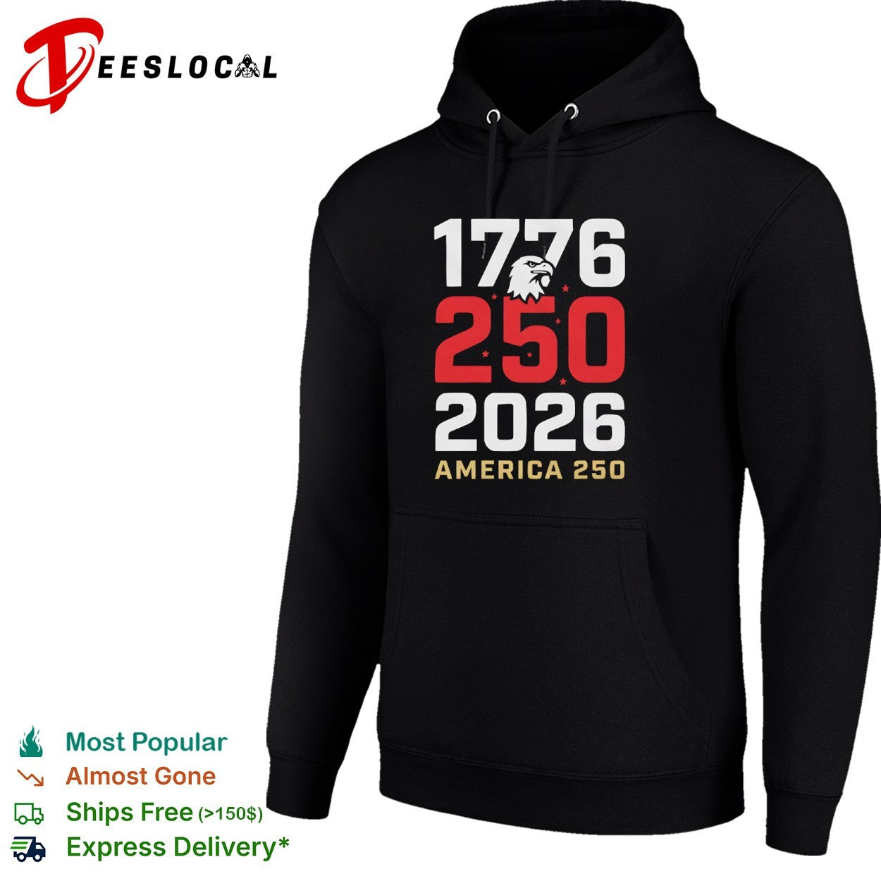 1776 250 2026 America 250 eagle shirt