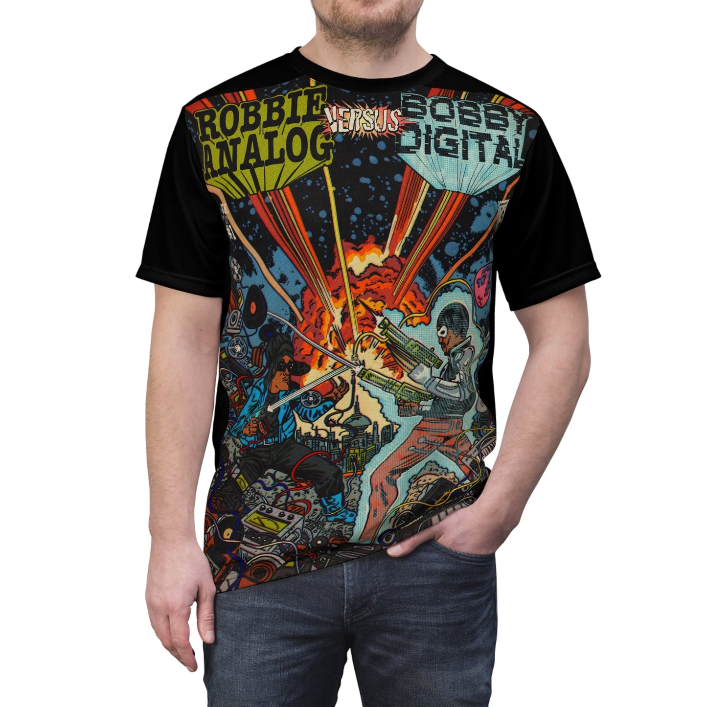 Analog vs. Digital - Unisex Cut & Sew Tee (AOP)
