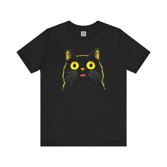 Whimsical Cat Graphic Tee Style019