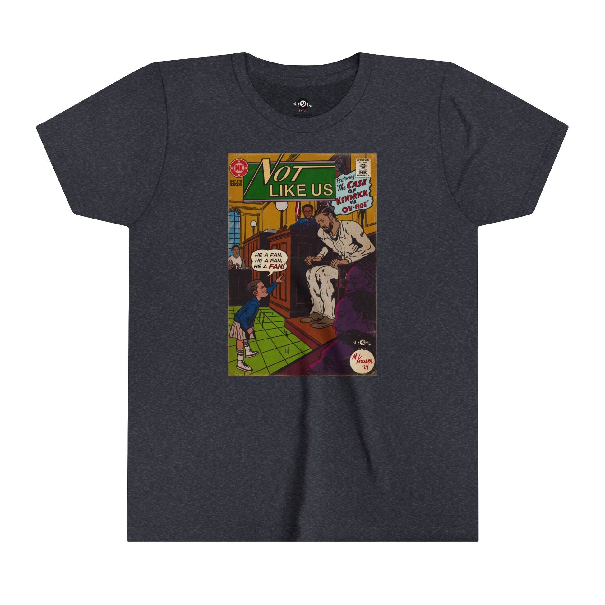 KIDS - Not Like Us - Youth Short Sleeve Tee - clothing by TeeHivey.com (Image 2)