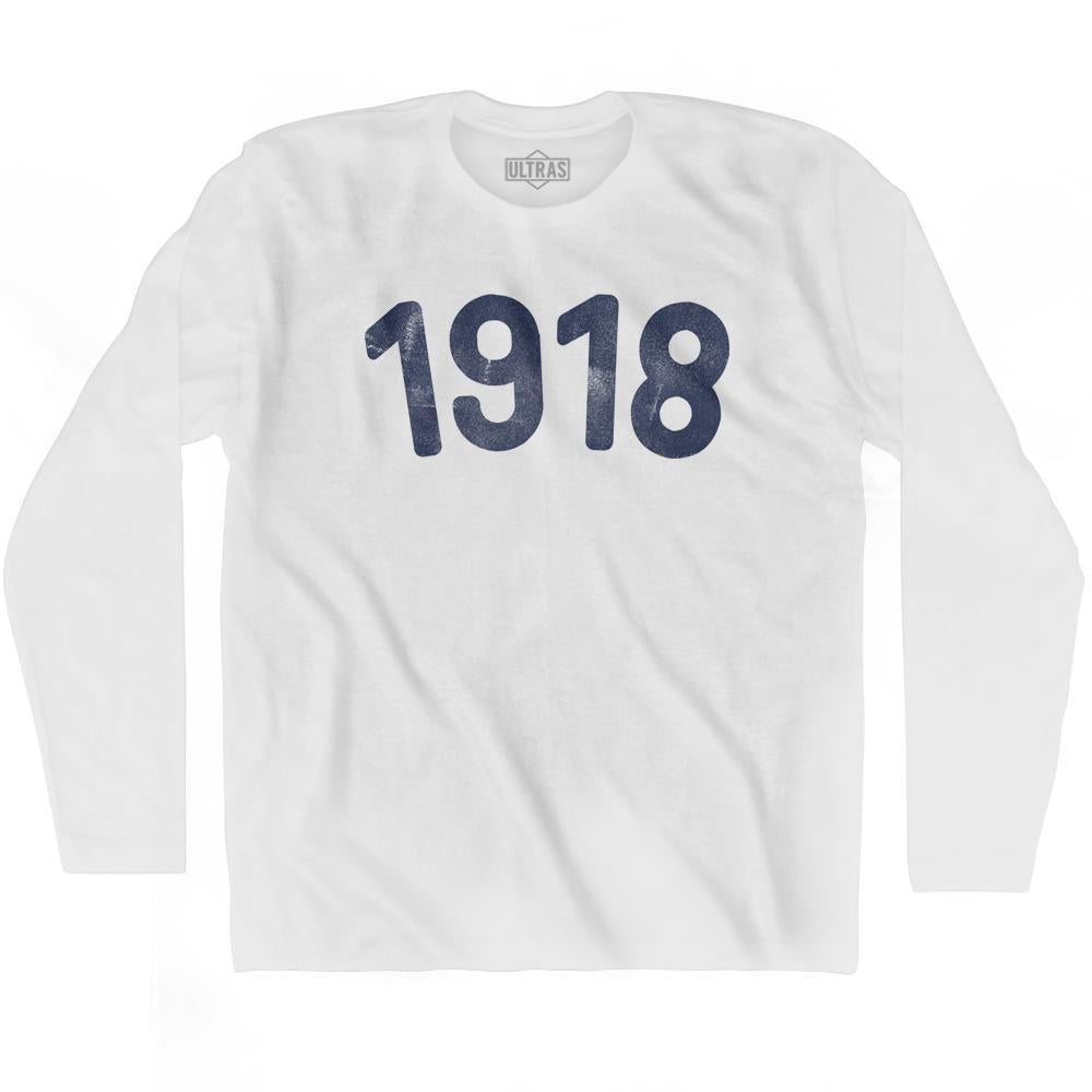1918 Year Celebration Adult Cotton Long Sleeve T-shirt Style001