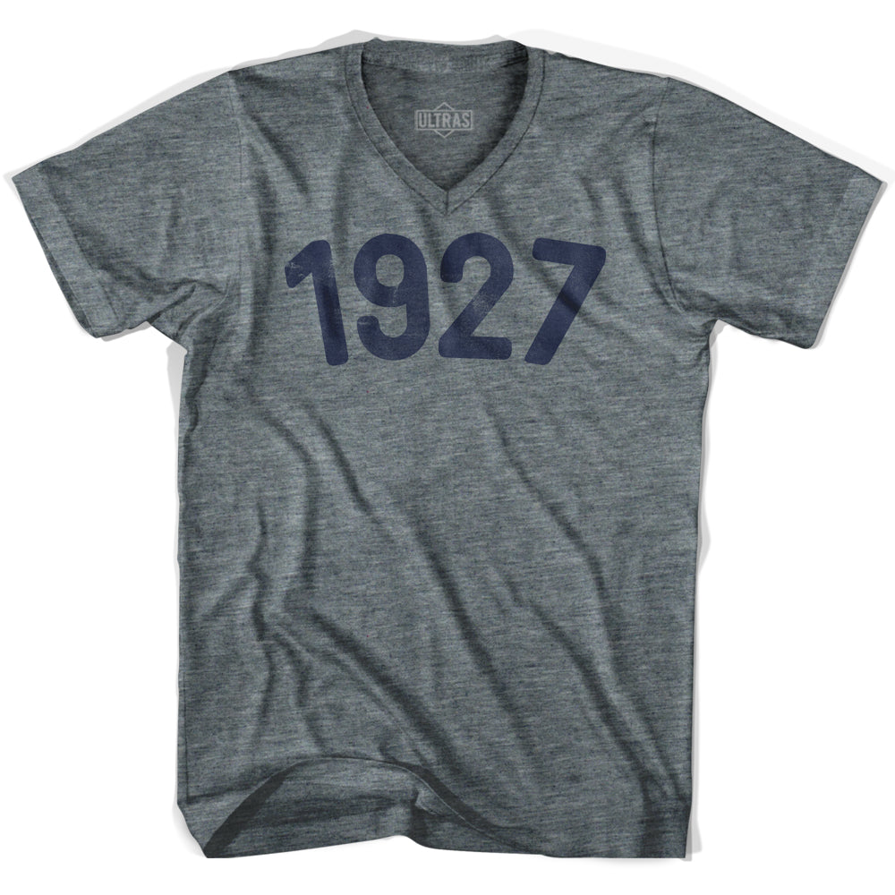 1927 Year Celebration Adult Tri-Blend V-neck Womens T-shirt