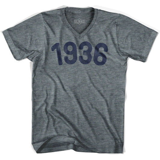 1936 Year Celebration Adult Tri-Blend V-neck Womens T-shirt