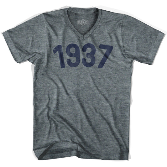 1937 Year Celebration Adult Tri-Blend V-neck Womens T-shirt