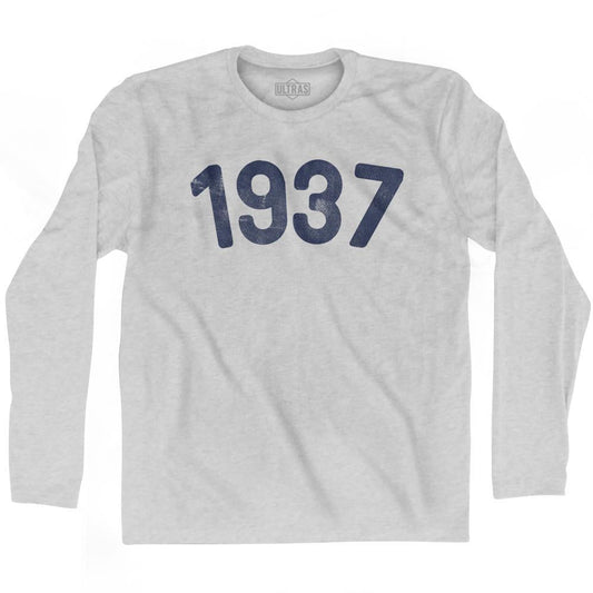 1937 Year Celebration Adult Cotton Long Sleeve T-shirt