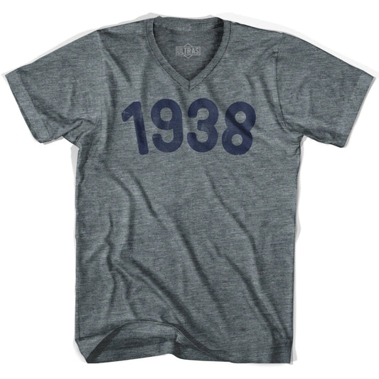 1938 Year Celebration Adult Tri-Blend V-neck Womens T-shirt