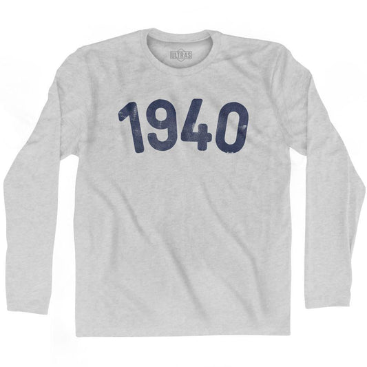 1940 Year Celebration Adult Cotton Long Sleeve T-shirt