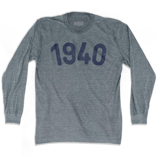 1940 Year Celebration Adult Tri-Blend Long Sleeve T-shirt