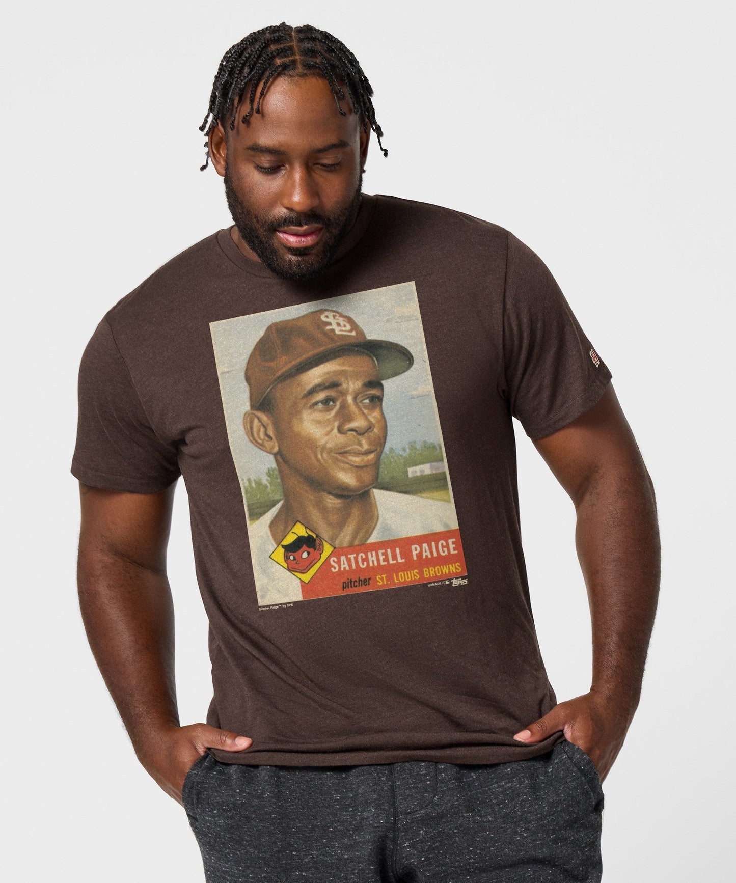 1953 Topps Baseball Satchel Paige Browns