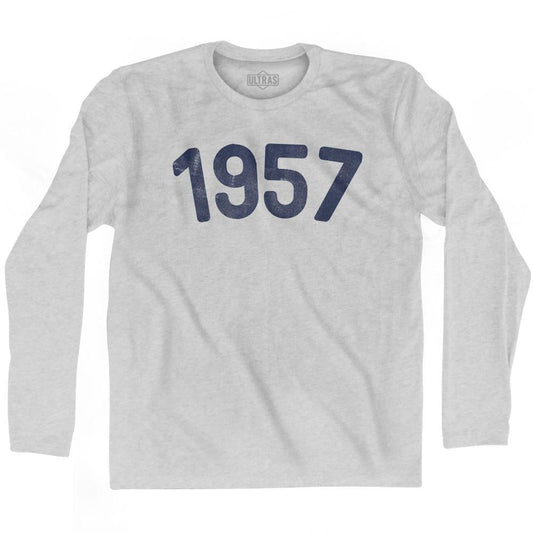 1957 Year Celebration Adult Cotton Long Sleeve T-shirt