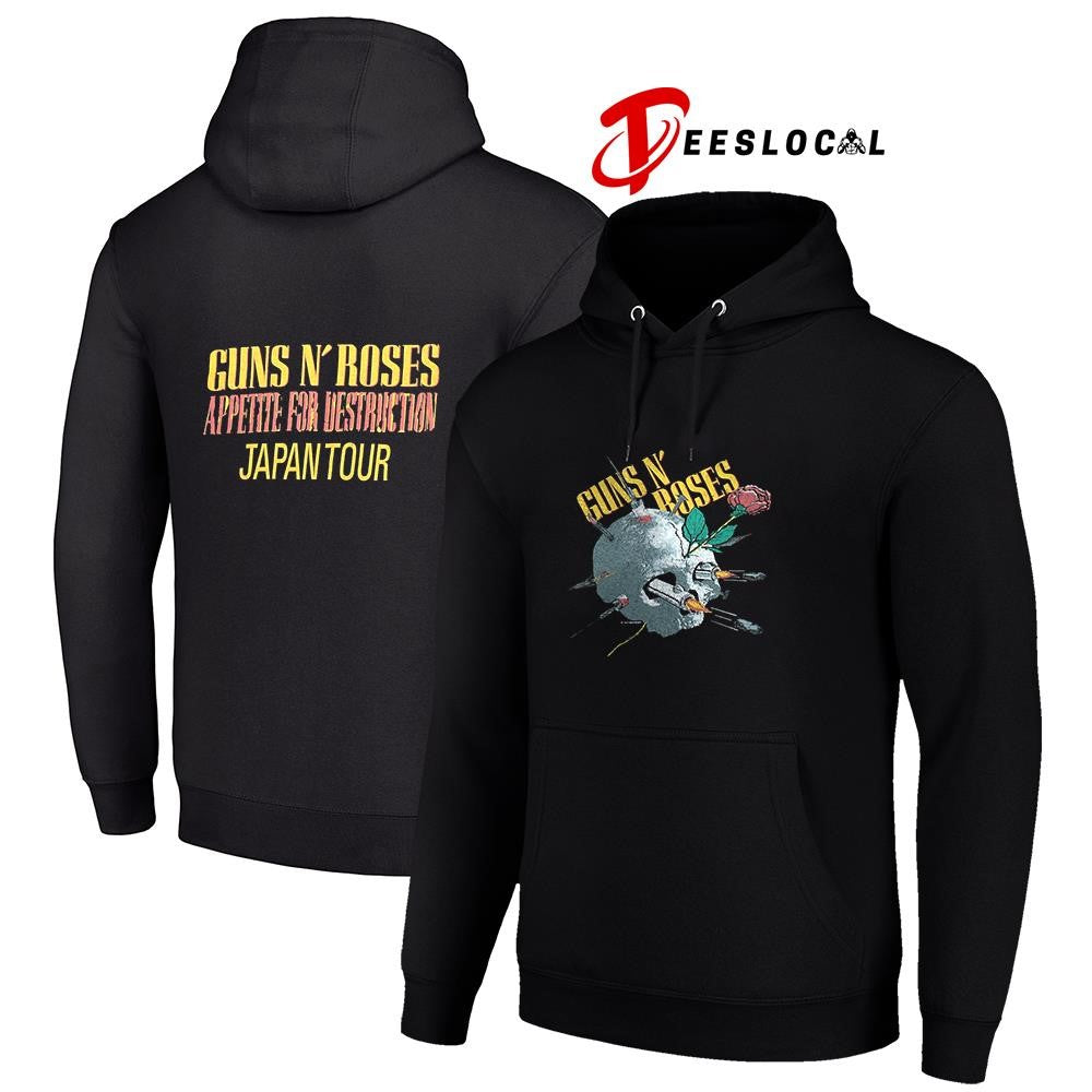 1988 Guns n’ Roses Appetite for destruction Japan tour graphic shirt