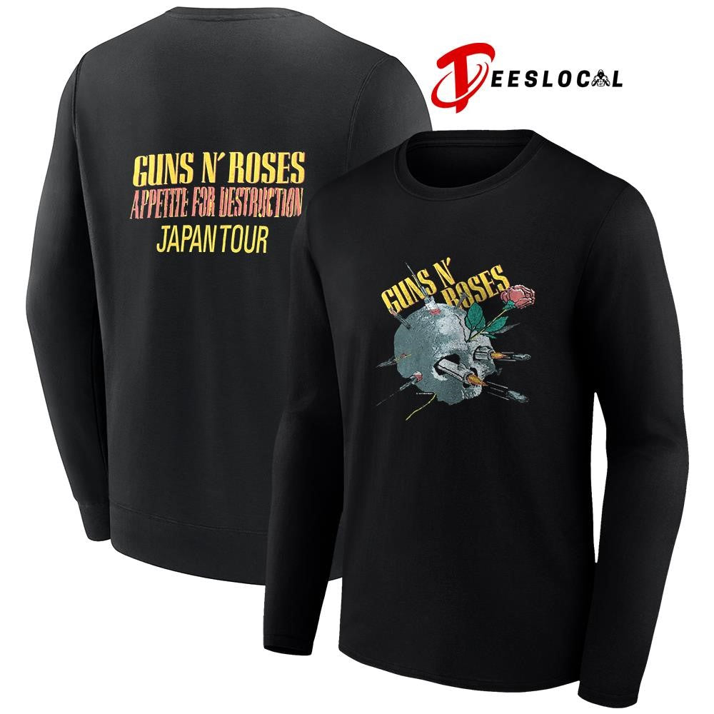 1988 Guns n’ Roses Appetite for destruction Japan tour graphic shirt