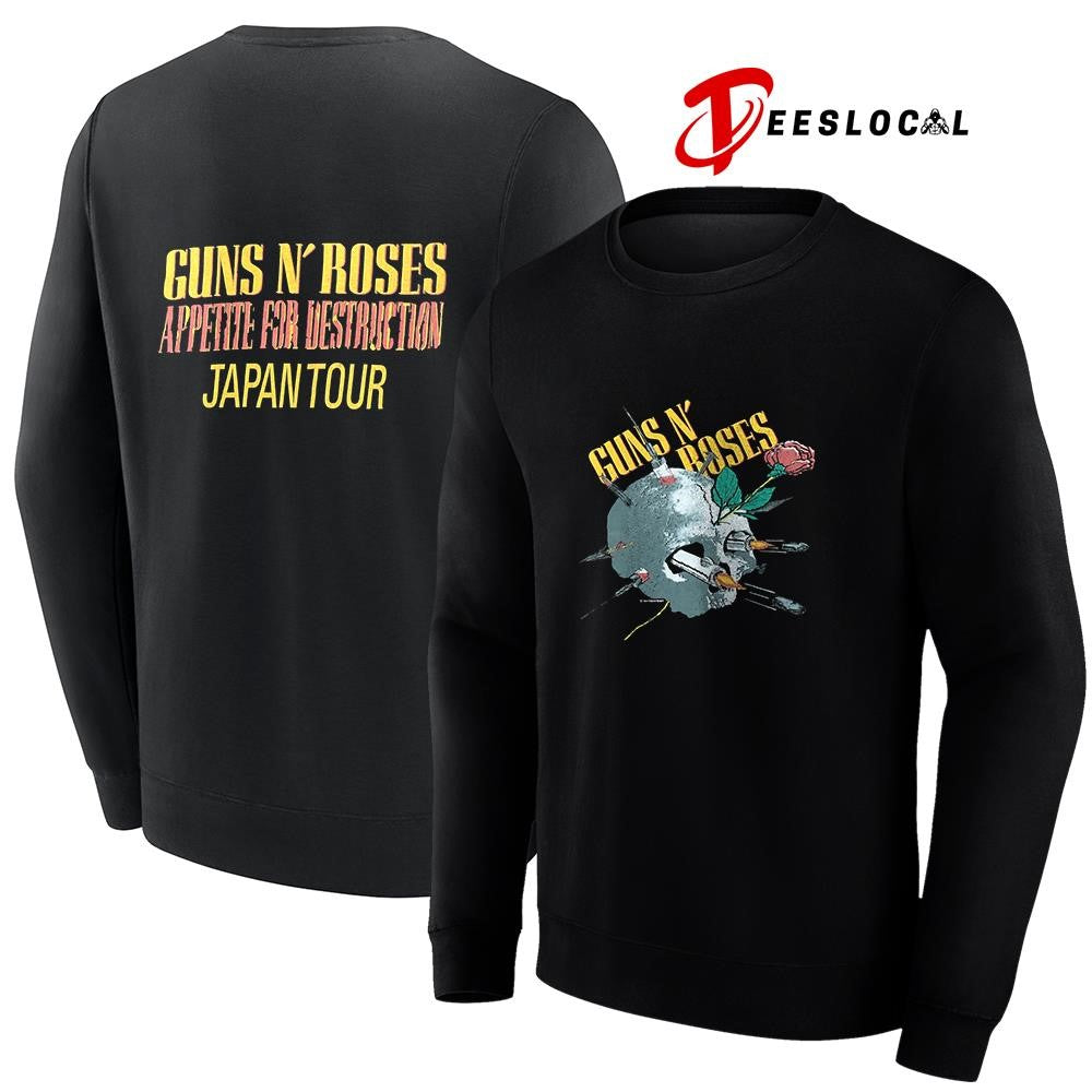 1988 Guns n’ Roses Appetite for destruction Japan tour graphic shirt