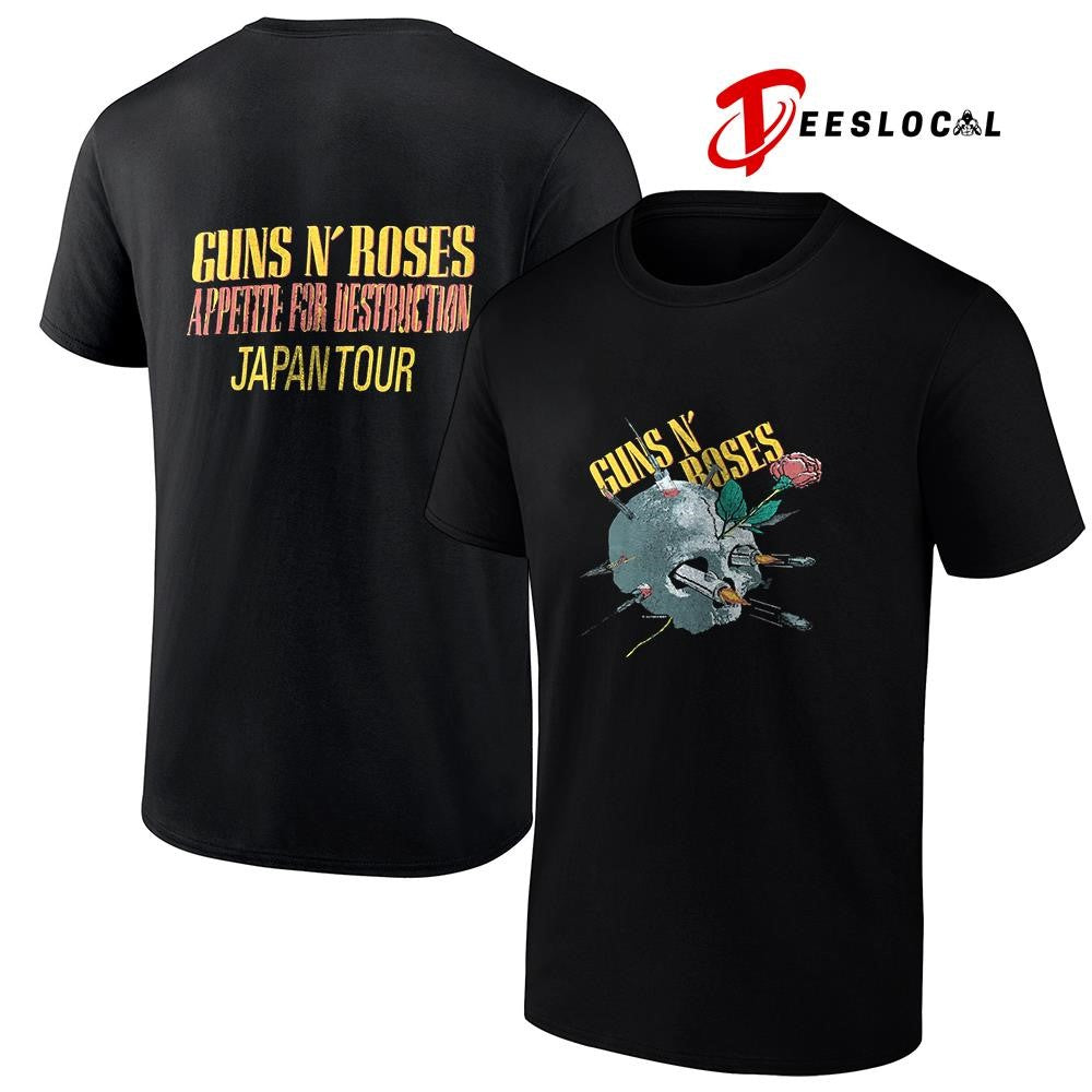 1988 Guns n’ Roses Appetite for destruction Japan tour graphic shirt